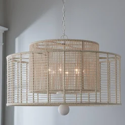 Jute Veil Chandelier - 8 Light