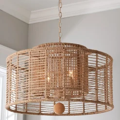 Jute Veil Chandelier - 4 Light