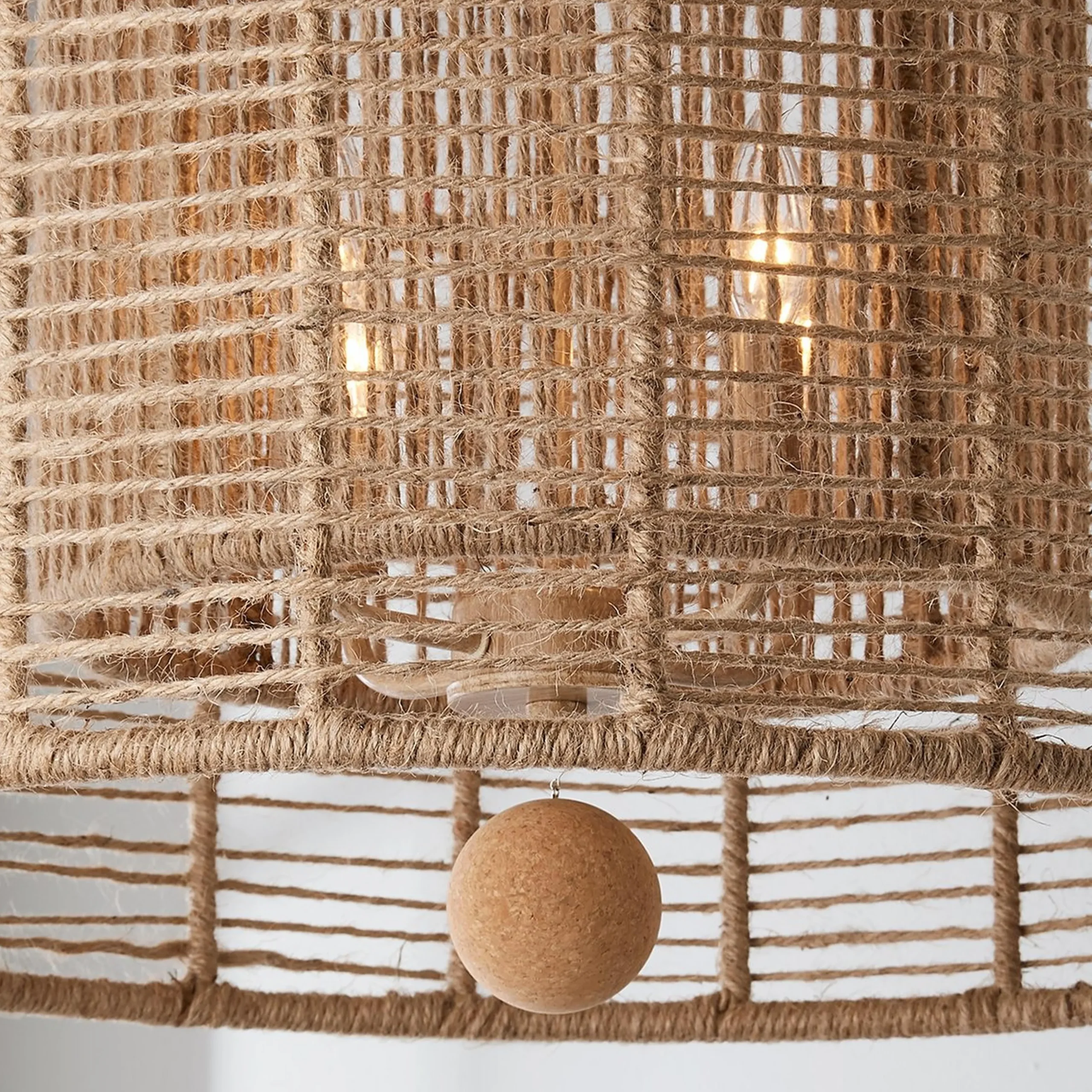 Jute Veil Chandelier - 4 Light