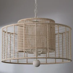 Jute Veil Chandelier - 4 Light