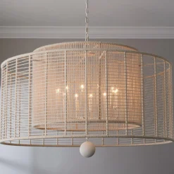 Jute Veil Chandelier - 12 Light