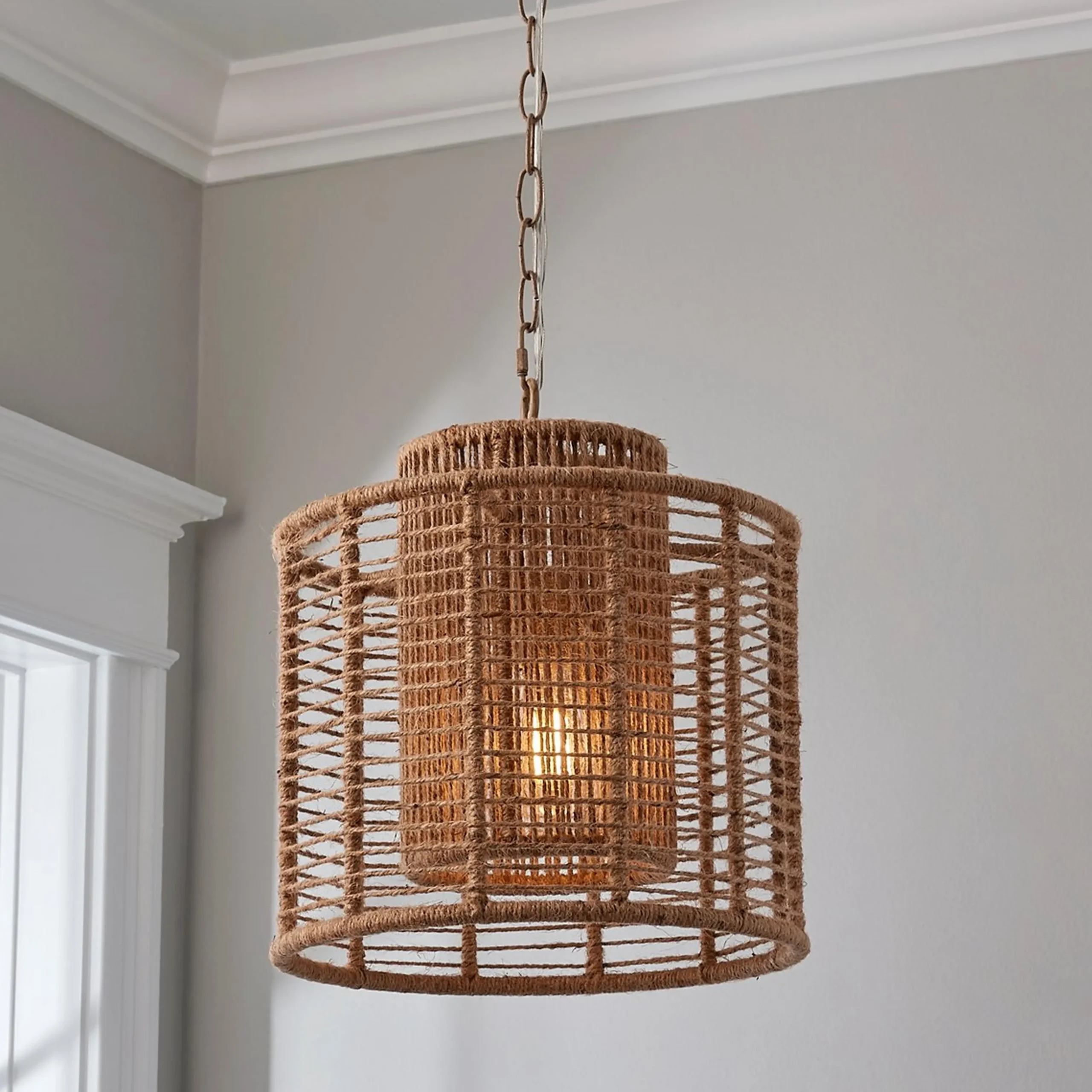 Jute Veil Pendant