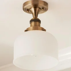 Kelsey Semi-Flush Ceiling Light - Dome Frosted