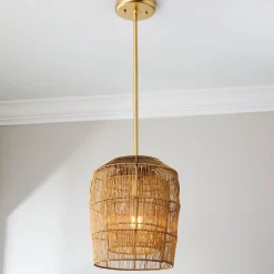 Kota Gold Wire Basket Pendant