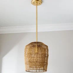 Kota Gold Wire Basket Pendant