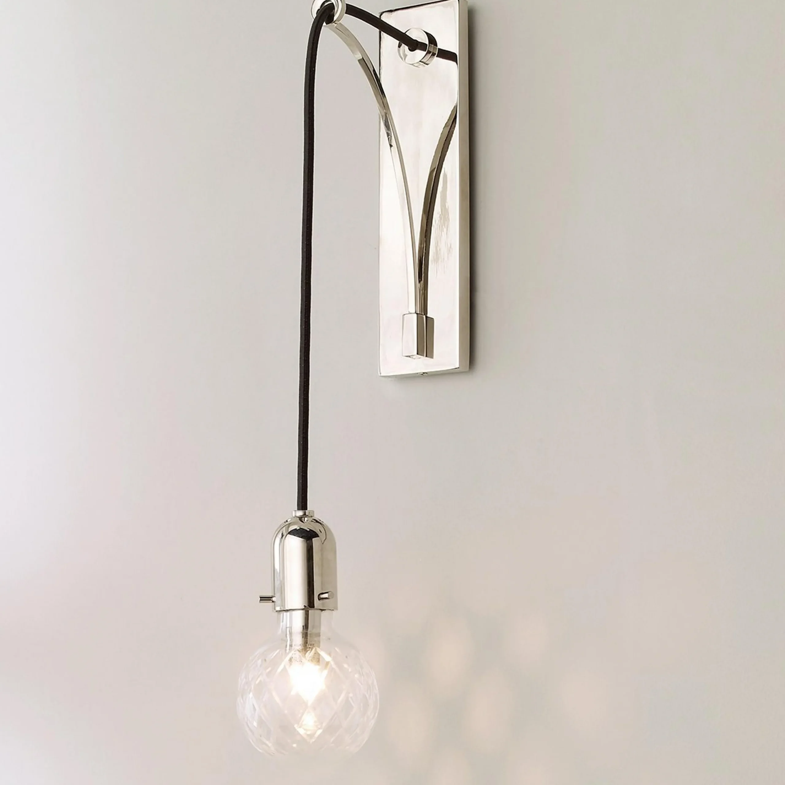 Lattice Cut Glass Sconce