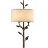 Leafy Branch Rustic Shaded Sconce