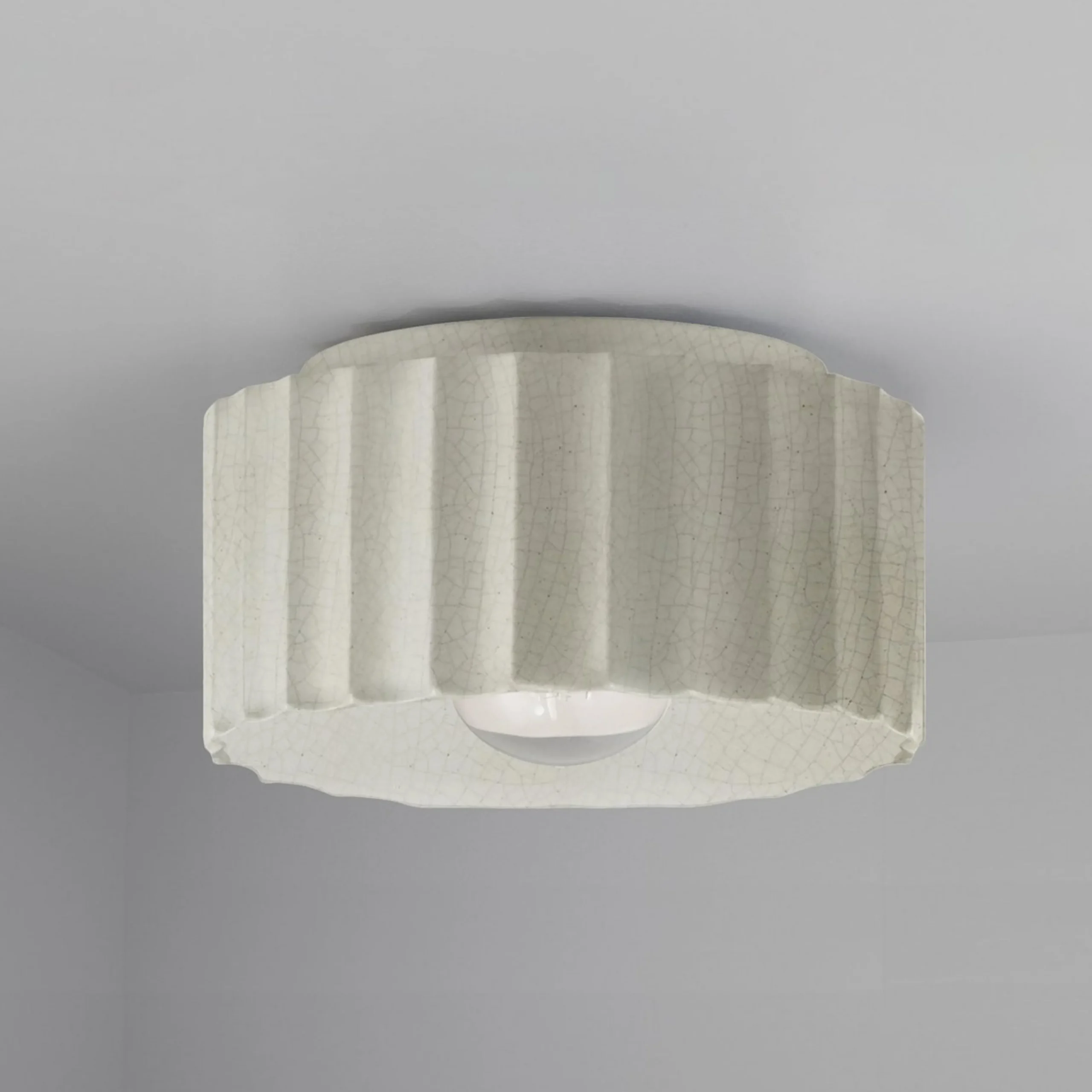 Lemnos Ceramic Ceiling Light - Medium - Crackle