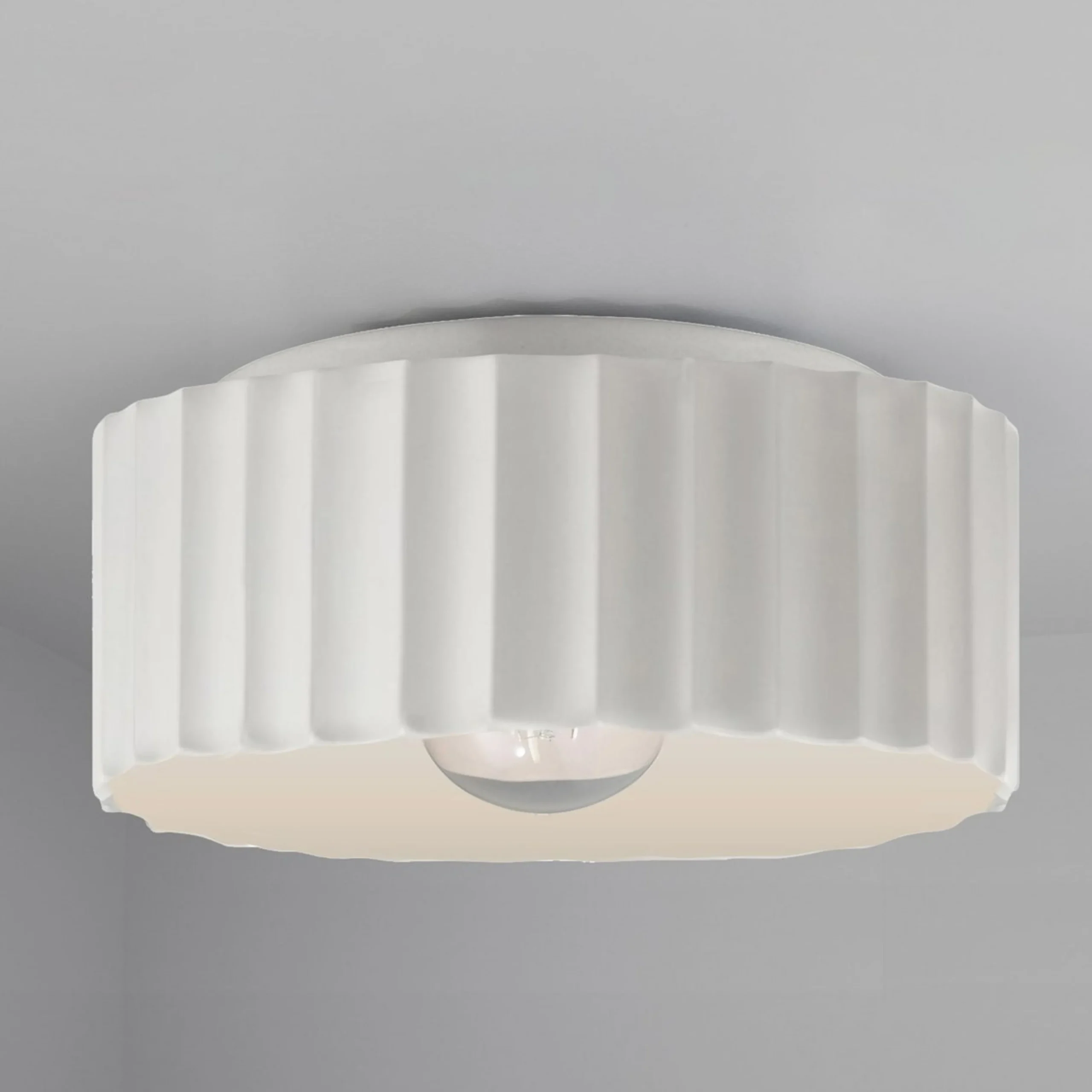 Lemnos Ceramic Ceiling Light - Large - Bisque
