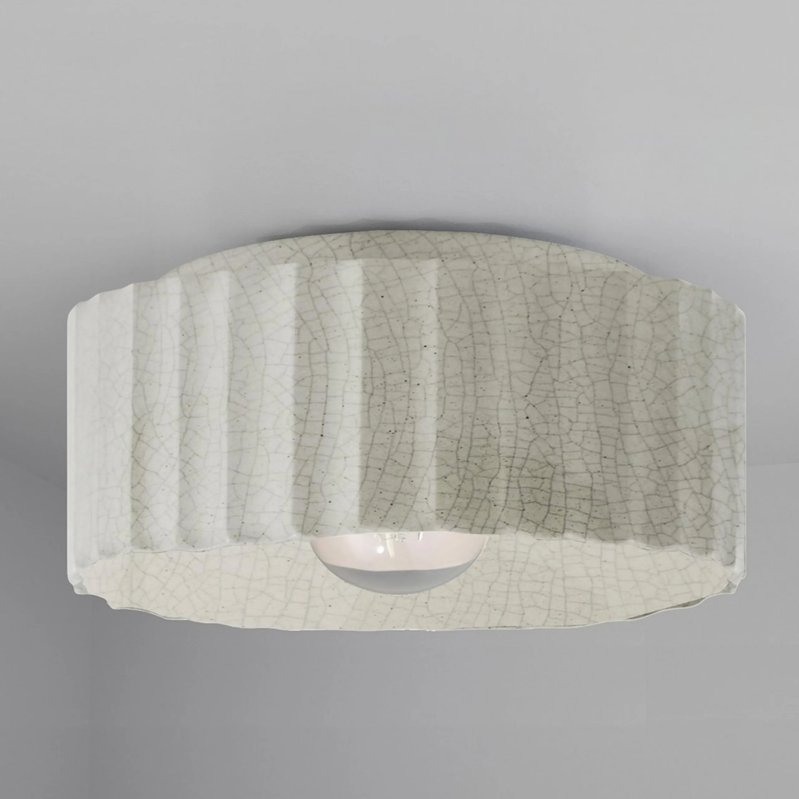 Lemnos Ceramic Ceiling Light - Large - Crackle