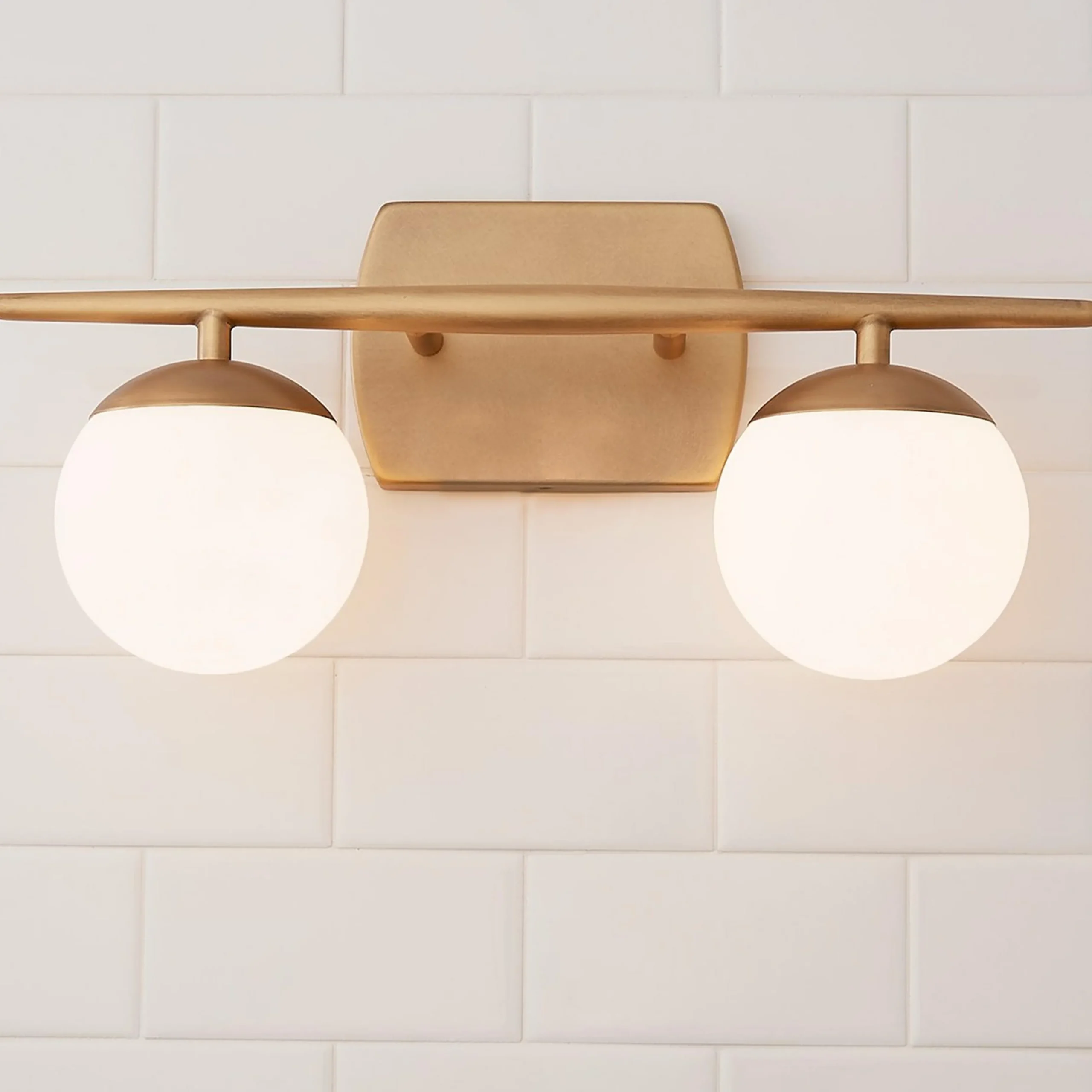 Linear Globe Vanity Light - 2 Light