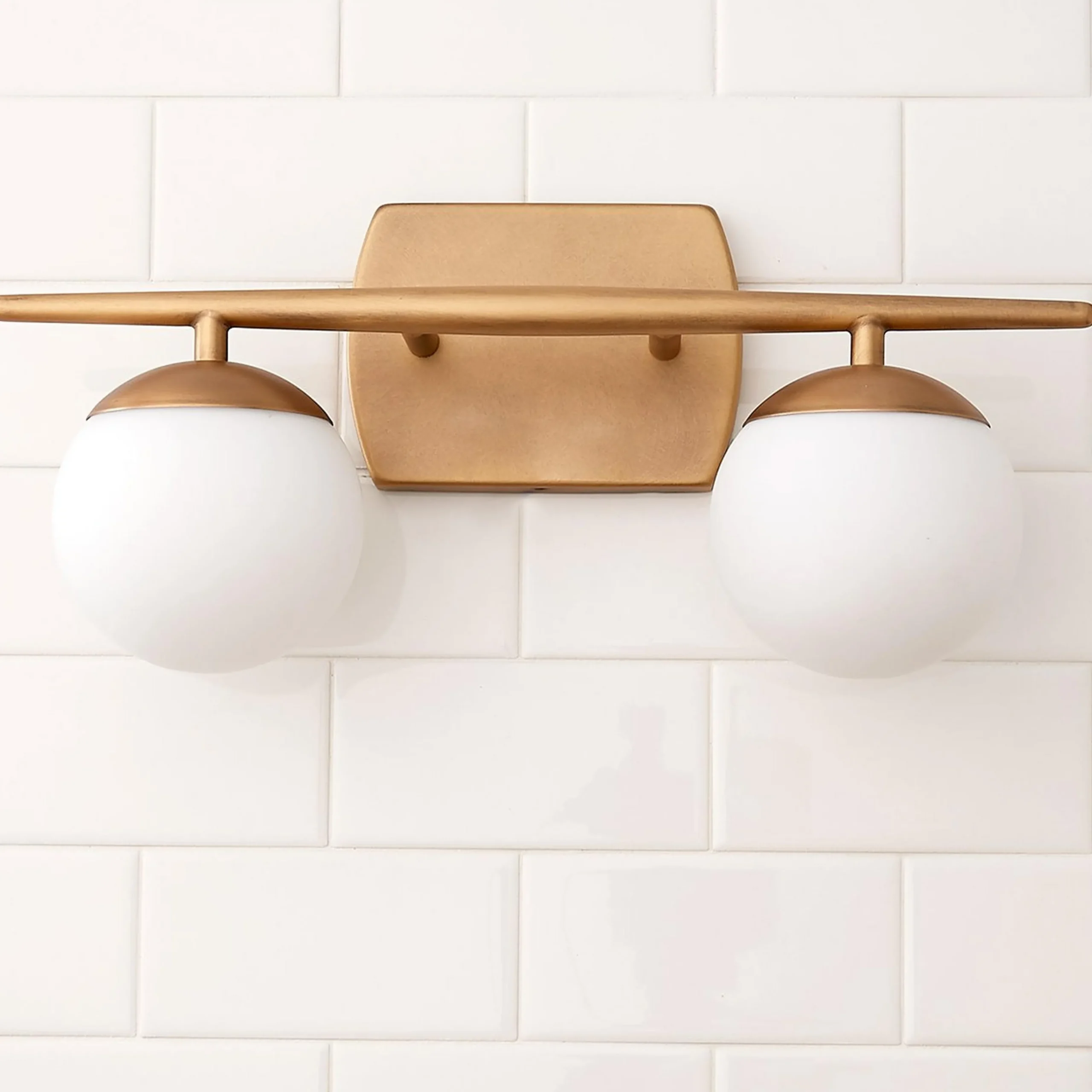 Linear Globe Vanity Light - 2 Light