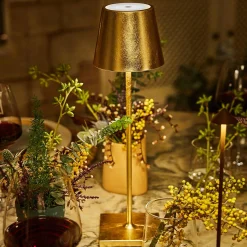 Lucy Cordless Table Lamp - Metallic