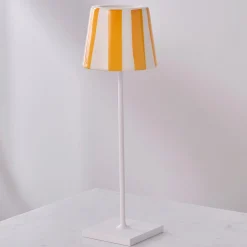 Lucy Cordless Table Lamp - Stripes