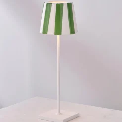 Lucy Cordless Table Lamp - Stripes