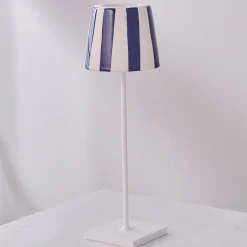 Lucy Cordless Table Lamp - Stripes