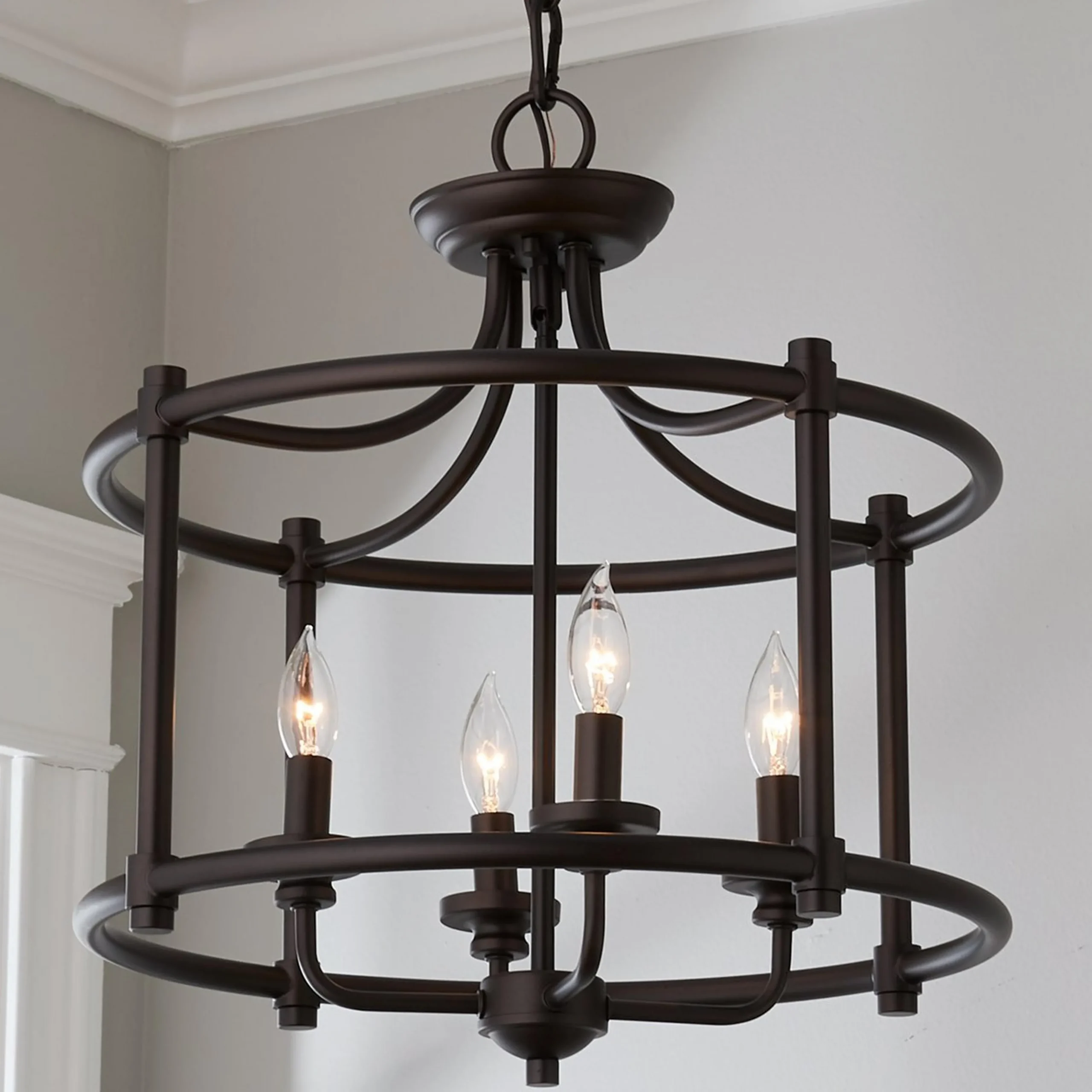 Lustre en Transition Convertible Lantern