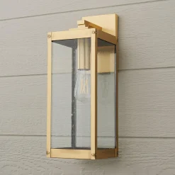 Maddox Seeded Glass Outdoor Sconce - Large