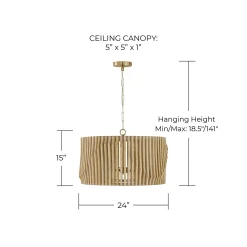 Maela Drum Chandelier - Small