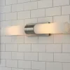 Malika Opal Glass Bath Sconce - 2 Light
