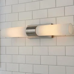 Malika Opal Glass Bath Sconce - 2 Light