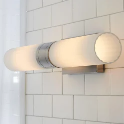 Malika Opal Glass Bath Sconce - 2 Light