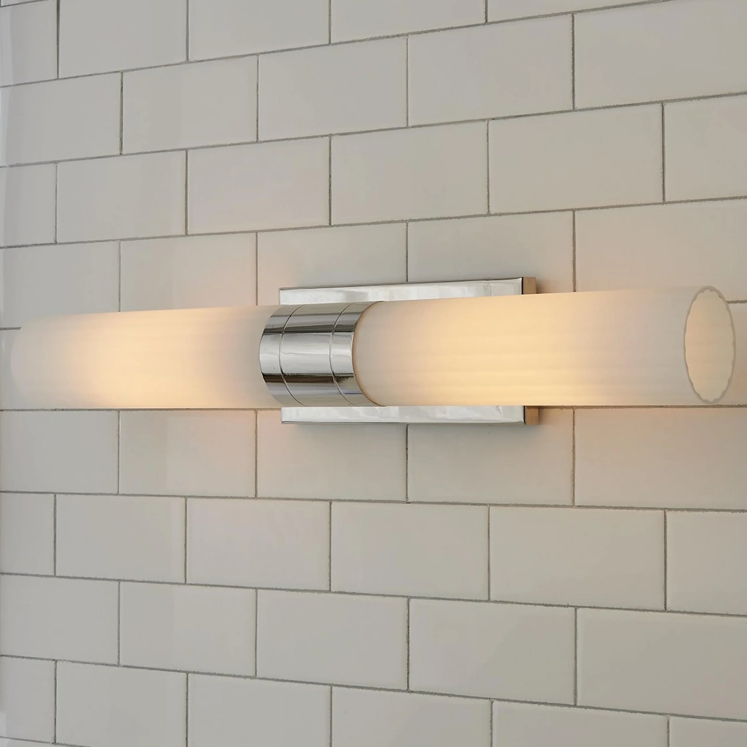 Malika Opal Glass Bath Sconce - 2 Light