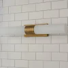 Malika Opal Glass Bath Sconce - 2 Light