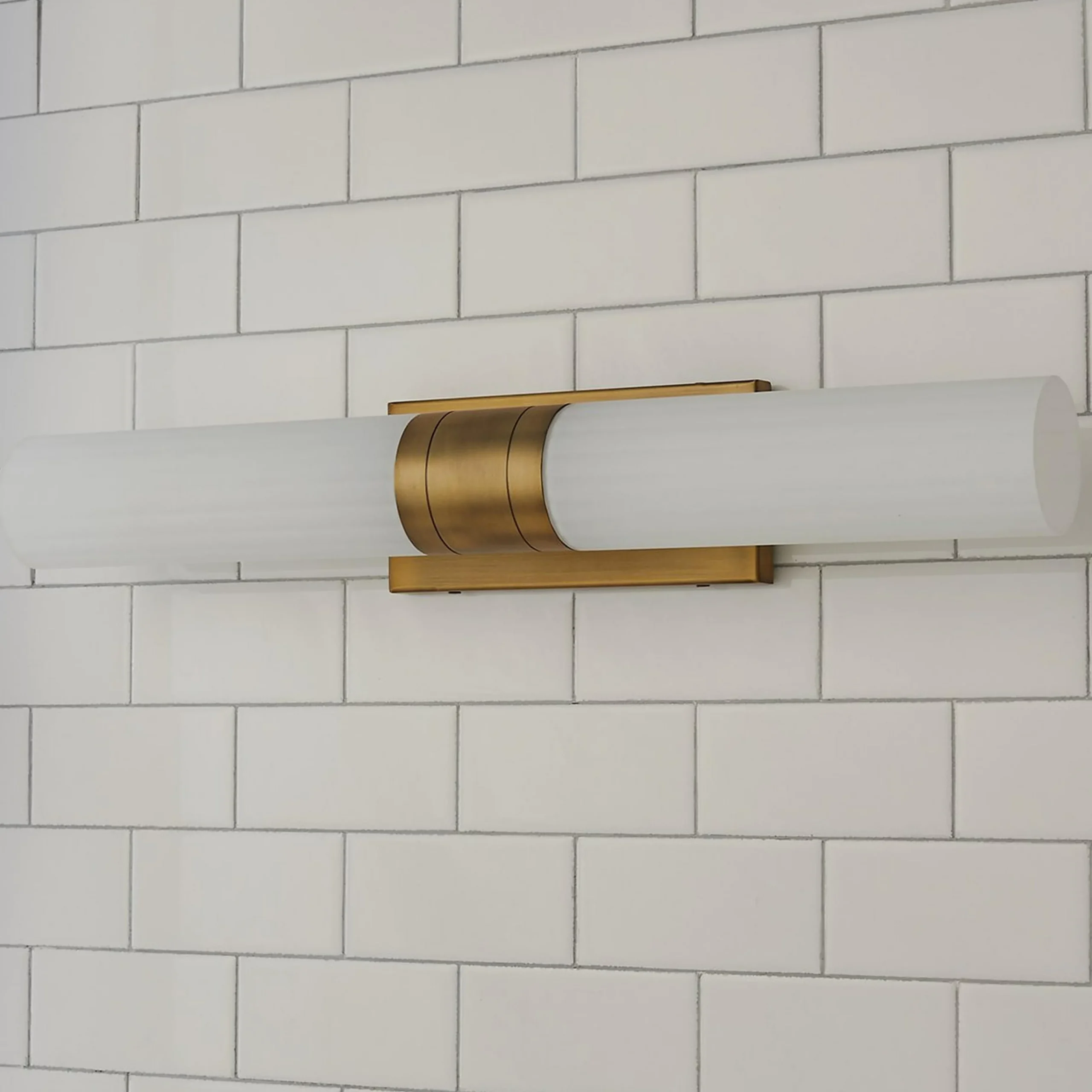 Malika Opal Glass Bath Sconce - 2 Light