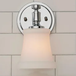 Mercer White Glass Bath Sconce