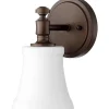Mercer White Glass Bath Sconce