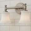 Mercer White Glass Vanity Light - 2 Light
