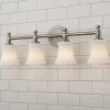 Mercer White Glass Vanity Light - 4 Light