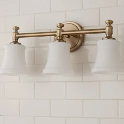 Mercer White Glass Vanity Light - 3 Light
