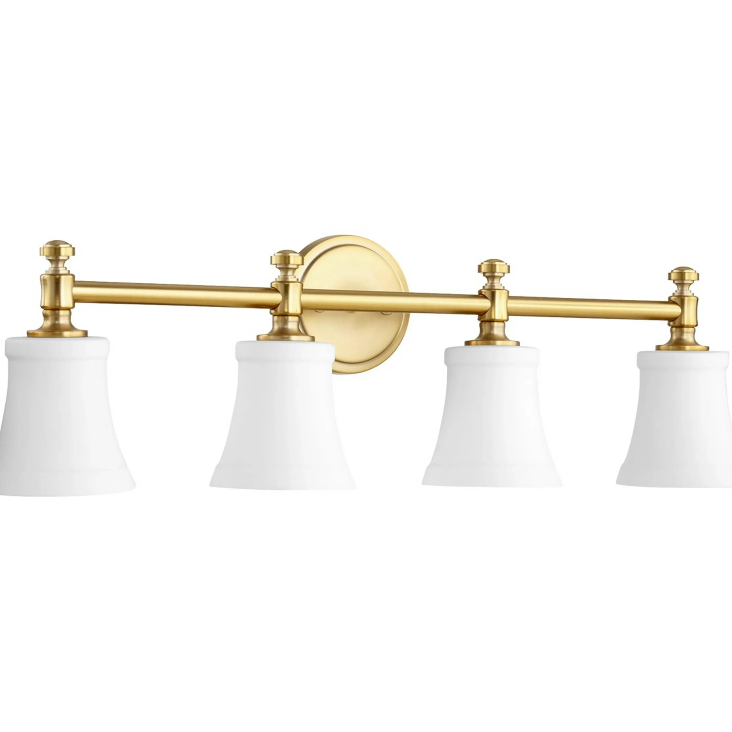 Mercer White Glass Vanity Light - 4 Light