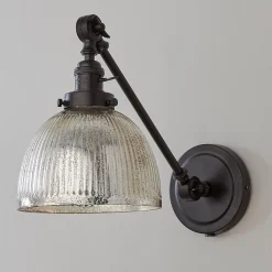 Mercury Glass Dome Swivel Swing Arm