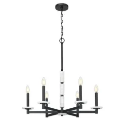 Mestra Alabaster Chandelier - 6 Light