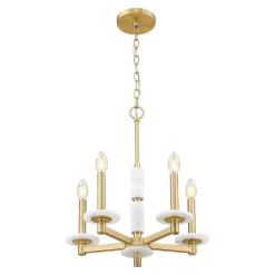 Mestra Alabaster Chandelier - 5 Light