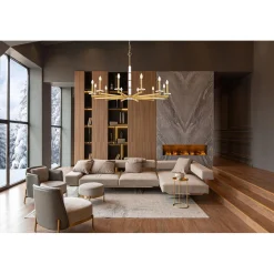 Mestra Alabaster Chandelier - 12 Light
