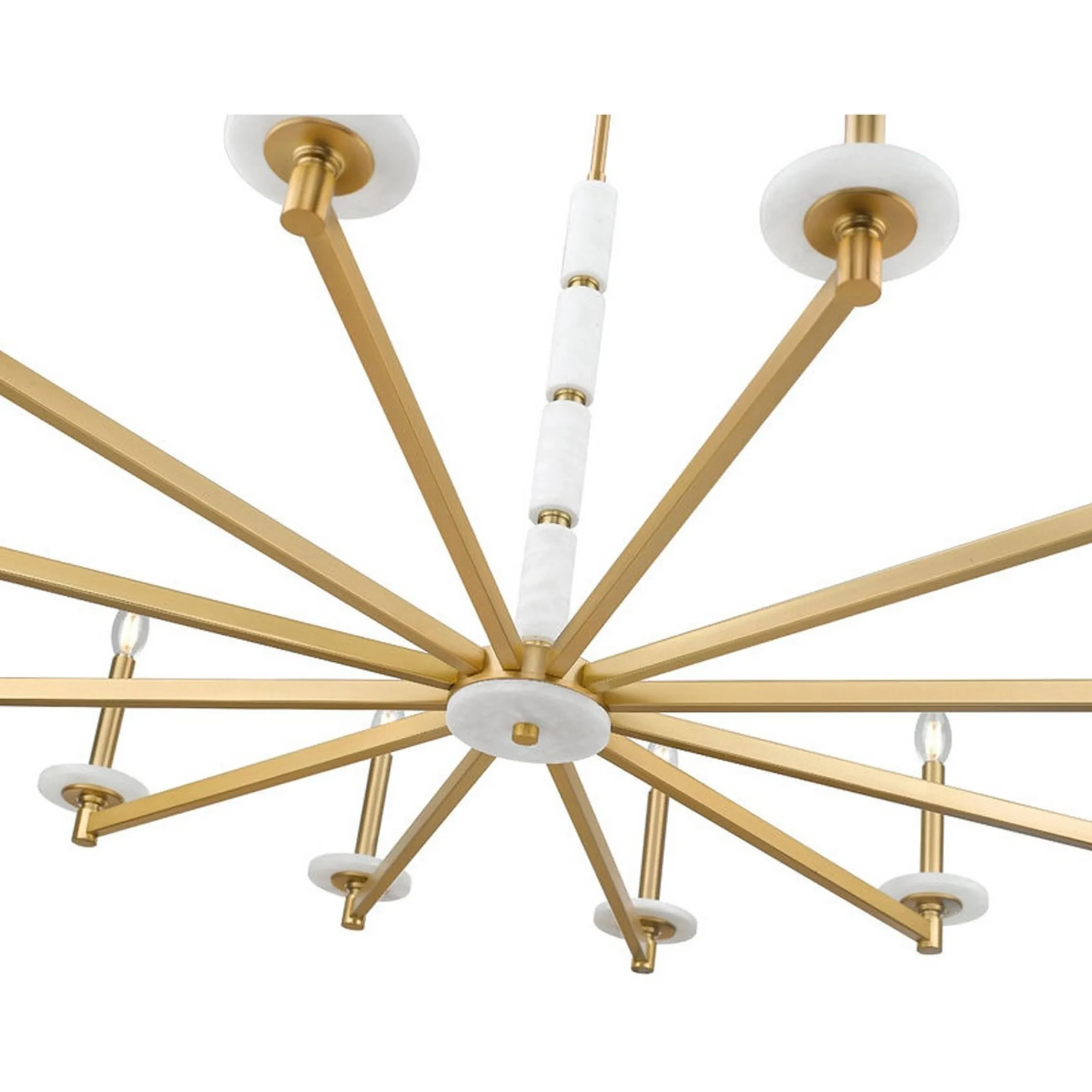 Mestra Alabaster Chandelier - 12 Light
