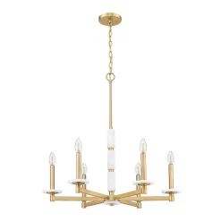 Mestra Alabaster Chandelier - 6 Light