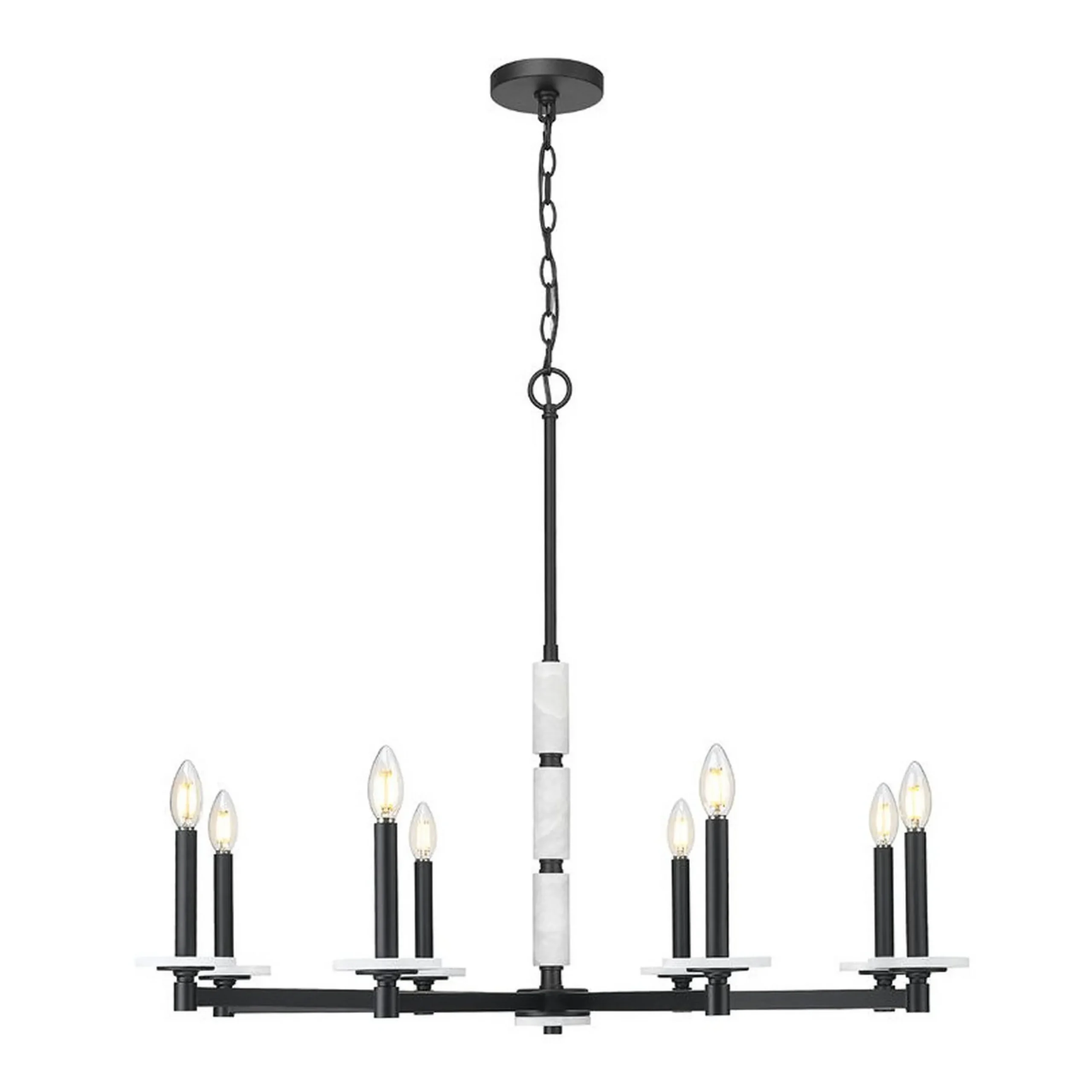 Mestra Alabaster Chandelier - 8 Light