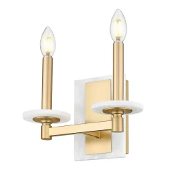Mestra Alabaster Double Bath Sconce