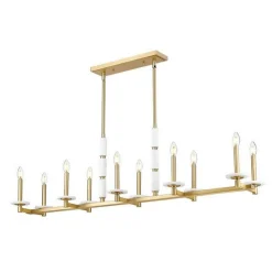 Mestra Alabaster Island Chandelier - 10 Light