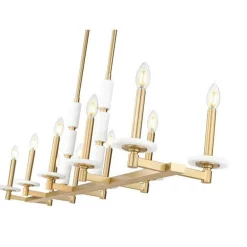 Mestra Alabaster Island Chandelier - 10 Light