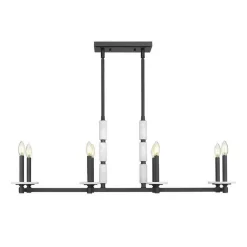 Mestra Alabaster Island Chandelier - 8 Light