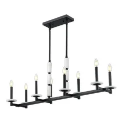 Mestra Alabaster Island Chandelier - 8 Light