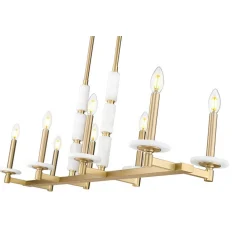 Mestra Alabaster Island Chandelier - 8 Light