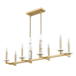 Mestra Alabaster Island Chandelier - 8 Light