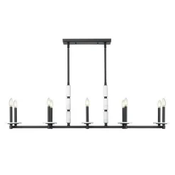Mestra Alabaster Island Chandelier - 10 Light